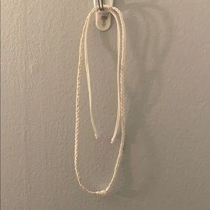 White braided pearl necklace